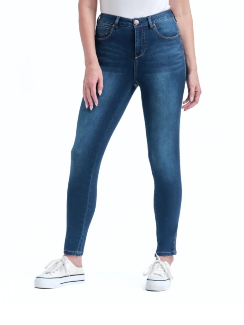 1822 Dark Blue Denim Stretch Skinny Jeans Size 12